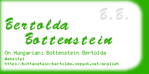 bertolda bottenstein business card